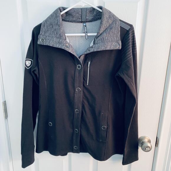 Kuhl Jacket Womens Medium Snap Front 4234 Cotton Blend Outdoor hiking fall basic - Picture 1 of 7